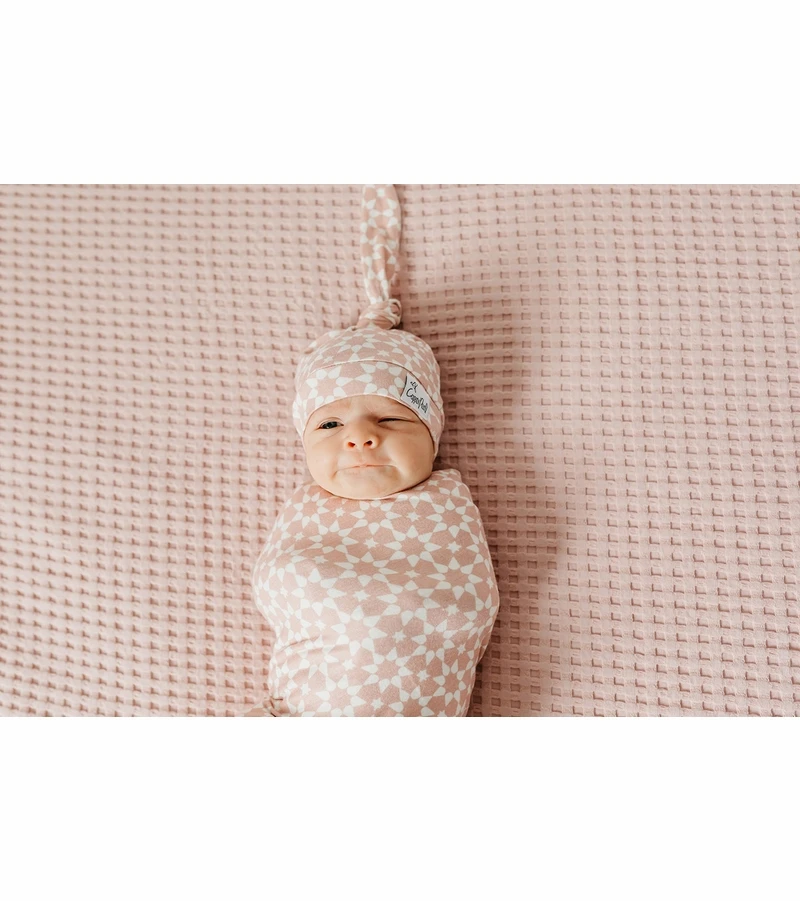 Copper Pearl Knit Swaddle Blanket - Star 2 Copper Pearl Knit Swaddle Blanket - Star - Image 2
