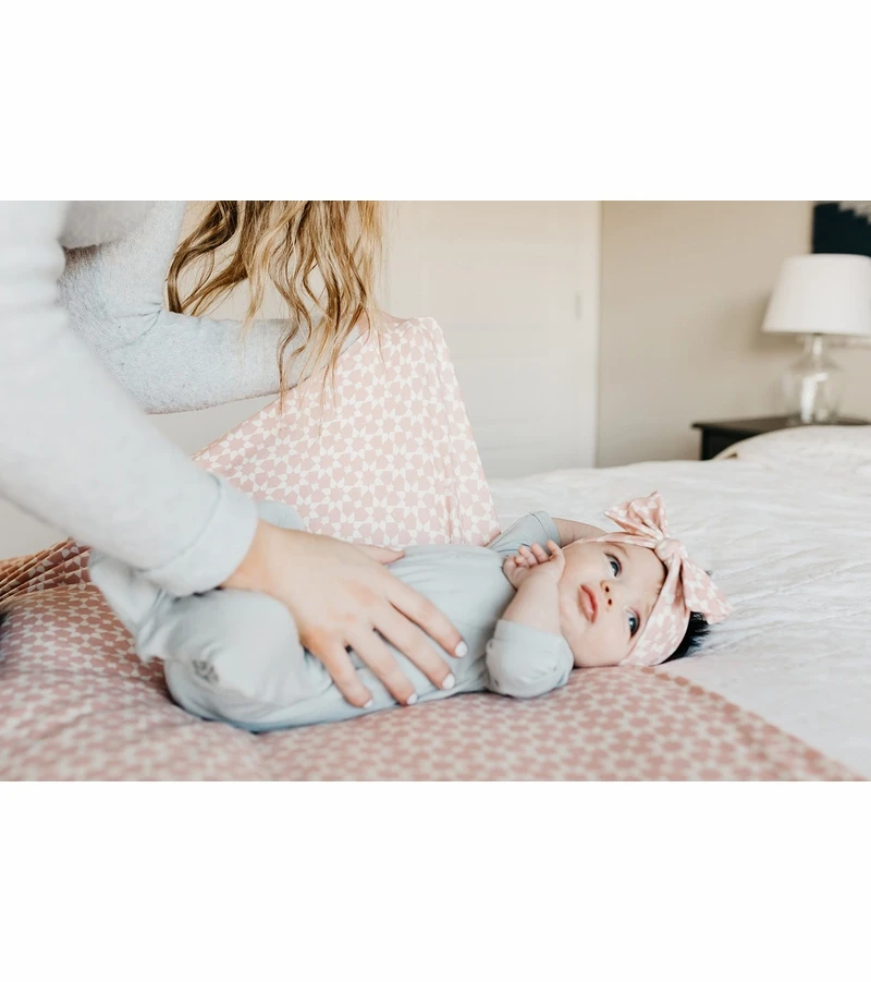 Copper Pearl Knit Swaddle Blanket - Star 4 Copper Pearl Knit Swaddle Blanket - Star - Image 4