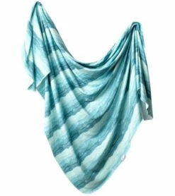 Copper Pearl Knit Swaddle Blanket - Waves