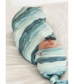 Copper Pearl Knit Swaddle Blanket - Waves -Britax || Little Unicorn || Graco Shop copper pearl knit swaddle blanket waves 186