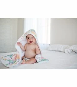 Copper Pearl Muslin Hooded Towel - Bloom -Britax || Little Unicorn || Graco Shop copper pearl muslin hooded towel bloom 275