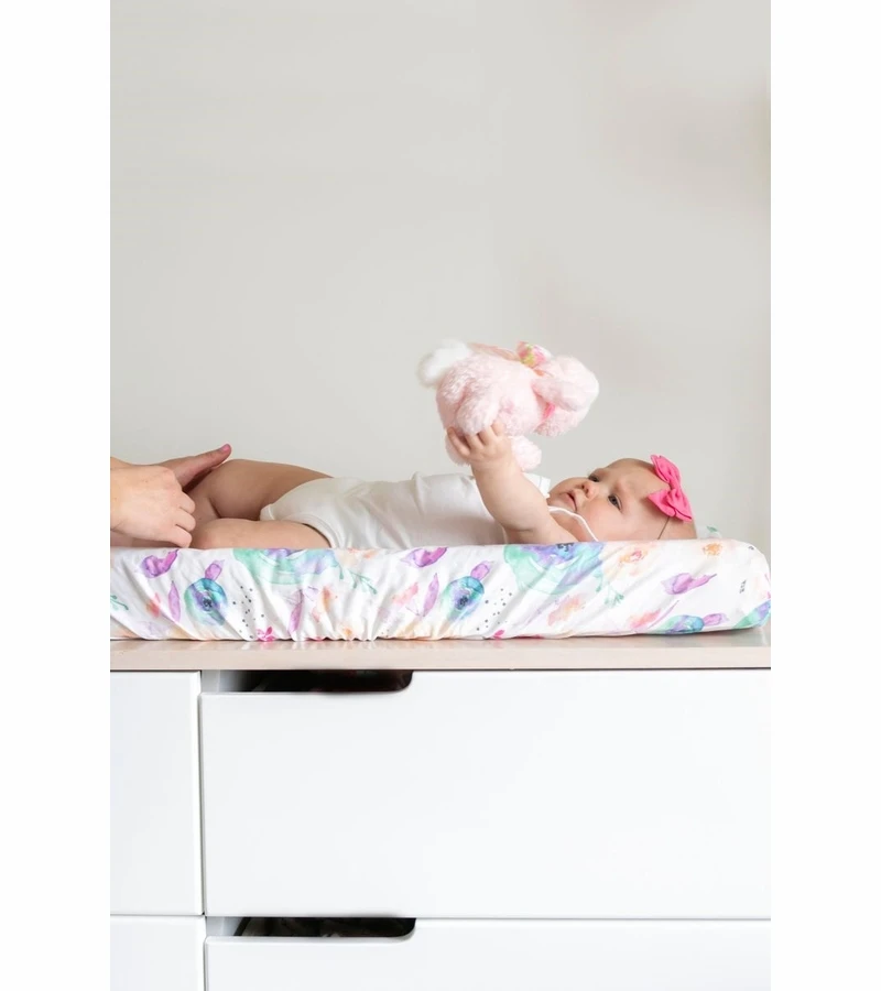 Copper Pearl Premium Knit Diaper Changing Pad Cover - Bloom 2 Copper Pearl Premium Knit Diaper Changing Pad Cover - Bloom - Image 2