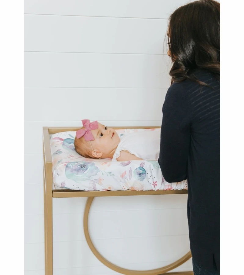 Copper Pearl Premium Knit Diaper Changing Pad Cover - Bloom 7 Copper Pearl Premium Knit Diaper Changing Pad Cover - Bloom - Image 7