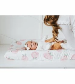 Copper Pearl Premium Knit Diaper Changing Pad Cover - Grace -Britax || Little Unicorn || Graco Shop copper pearl premium knit diaper changing pad cover grace 213