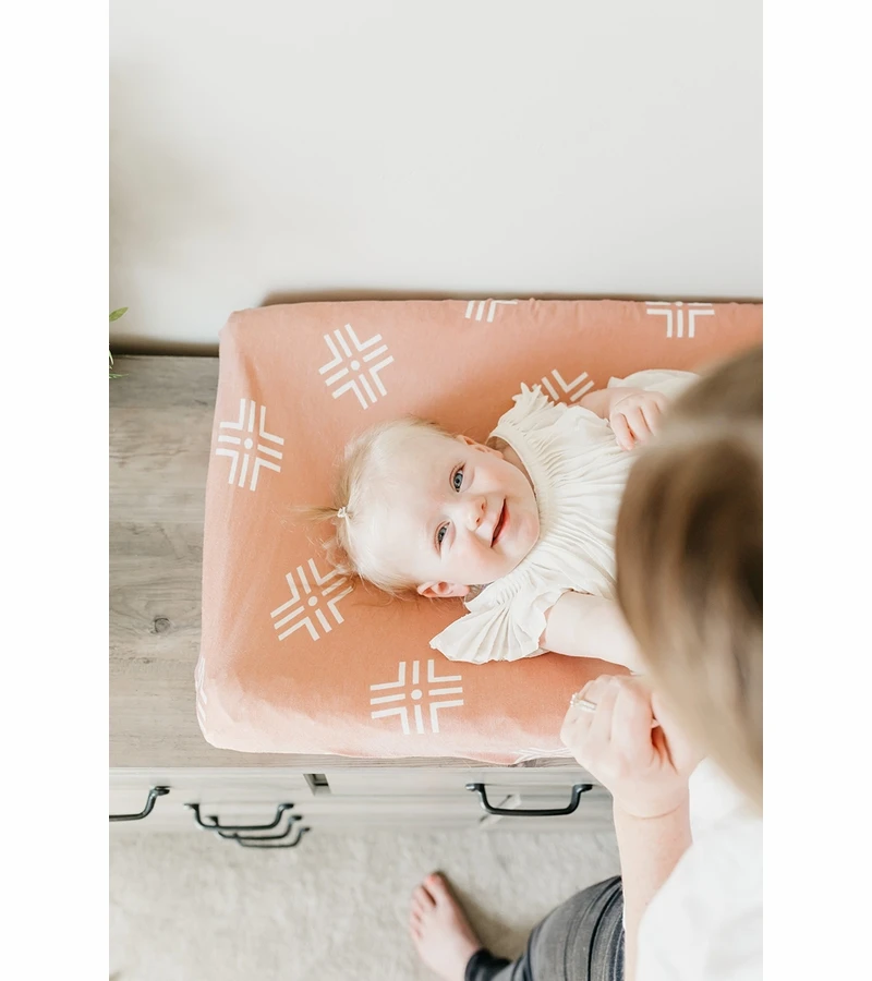 Copper Pearl Premium Knit Diaper Changing Pad Cover - Mesa 2 Copper Pearl Premium Knit Diaper Changing Pad Cover - Mesa - Image 2