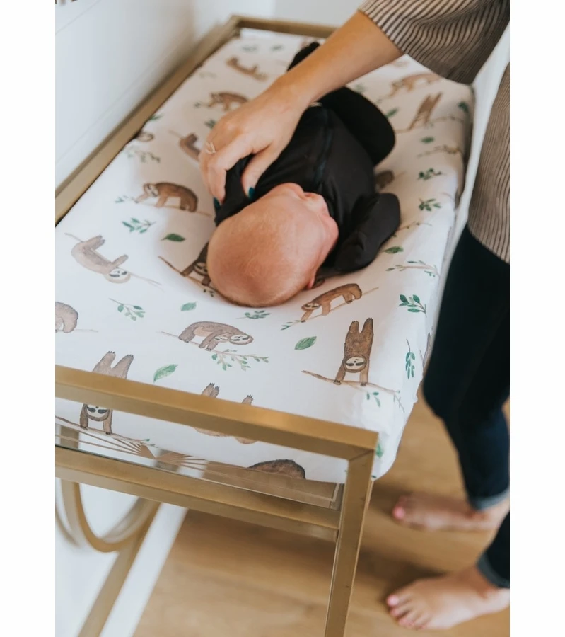 Copper Pearl Premium Knit Diaper Changing Pad Cover - Noah 2 Copper Pearl Premium Knit Diaper Changing Pad Cover - Noah - Image 2