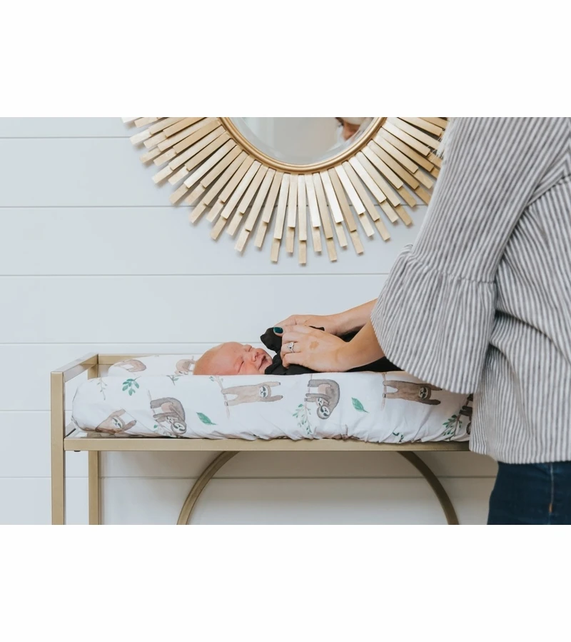 Copper Pearl Premium Knit Diaper Changing Pad Cover - Noah 3 Copper Pearl Premium Knit Diaper Changing Pad Cover - Noah - Image 3