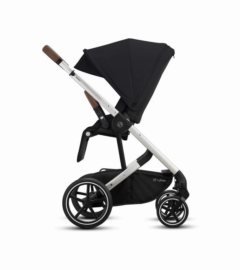 Cybex Balios S Lux Full Size Stroller + Aton 2 SensorSafe Travel System Bundle - Navy Blue / Lavastone Black 3 Cybex Balios S Lux Full Size Stroller + Aton 2 SensorSafe Travel System Bundle - Navy Blue / Lavastone Black - Image 3