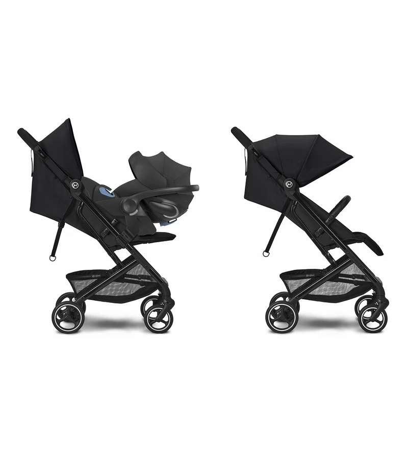 Cybex Beezy 2 Compact Stroller + Aton 2 SensorSafe Travel System Bundle - Moon Black / Lavastone Black 4 Cybex Beezy 2 Compact Stroller + Aton 2 SensorSafe Travel System Bundle - Moon Black / Lavastone Black - Image 4