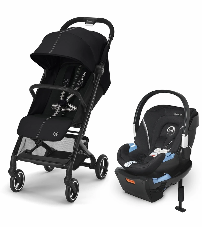Cybex Beezy 2 Compact Stroller + Aton 2 SensorSafe Travel System Bundle - Moon Black / Lavastone Black 1 Cybex Beezy 2 Compact Stroller + Aton 2 SensorSafe Travel System Bundle - Moon Black / Lavastone Black