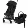 Cybex COYA Compact Stroller + Cloud G Lux SensorSafe Travel System Bundle - Matte Black / Sepia Black / Moon Black
