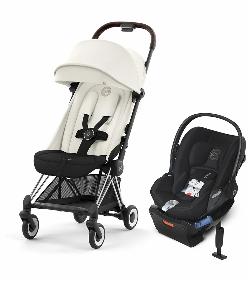 Cybex COYA Compact Stroller + Cloud Q SensorSafe Travel System Bundle - Chrome / Off White / Stardust Black 1 Cybex COYA Compact Stroller + Cloud Q SensorSafe Travel System Bundle - Chrome / Off White / Stardust Black