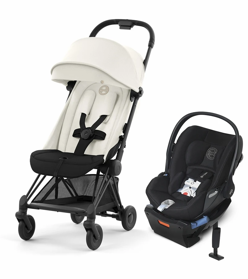 Cybex COYA Compact Stroller + Cloud Q SensorSafe Travel System Bundle - Matte Black / Off White / Stardust Black 1 Cybex COYA Compact Stroller + Cloud Q SensorSafe Travel System Bundle - Matte Black / Off White / Stardust Black