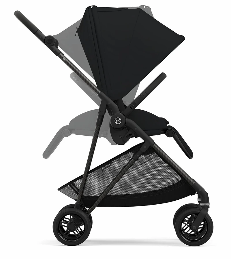 Cybex Melio Carbon 3 Stroller + Aton 2 SensorSafe Travel System Bundle - Moon Black / Lavastone Black 5 Cybex Melio Carbon 3 Stroller + Aton 2 SensorSafe Travel System Bundle - Moon Black / Lavastone Black - Image 5