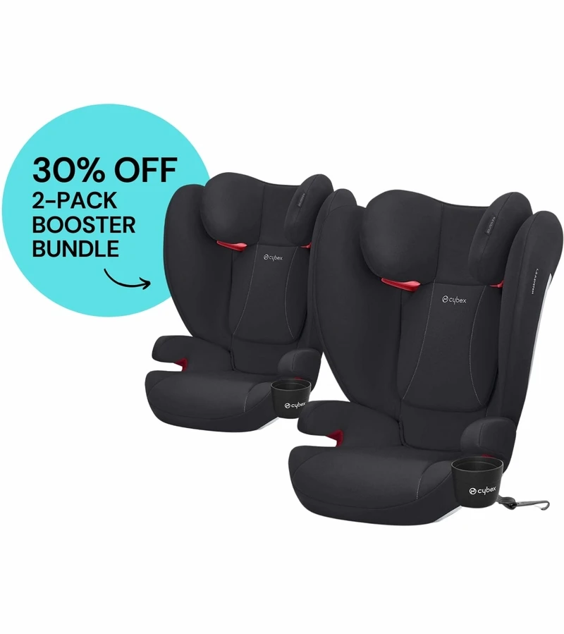 Cybex Solution B-fix Booster Car Seat - Volcano Black (2 Pack) 1 Cybex Solution B-fix Booster Car Seat - Volcano Black (2 Pack)