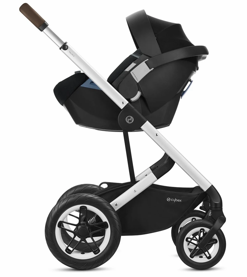 Cybex Talos S Lux All-Terrain Stroller + Aton 2 SensorSafe Travel System Bundle - Navy Blue / Lavastone Black 3 Cybex Talos S Lux All-Terrain Stroller + Aton 2 SensorSafe Travel System Bundle - Navy Blue / Lavastone Black - Image 3
