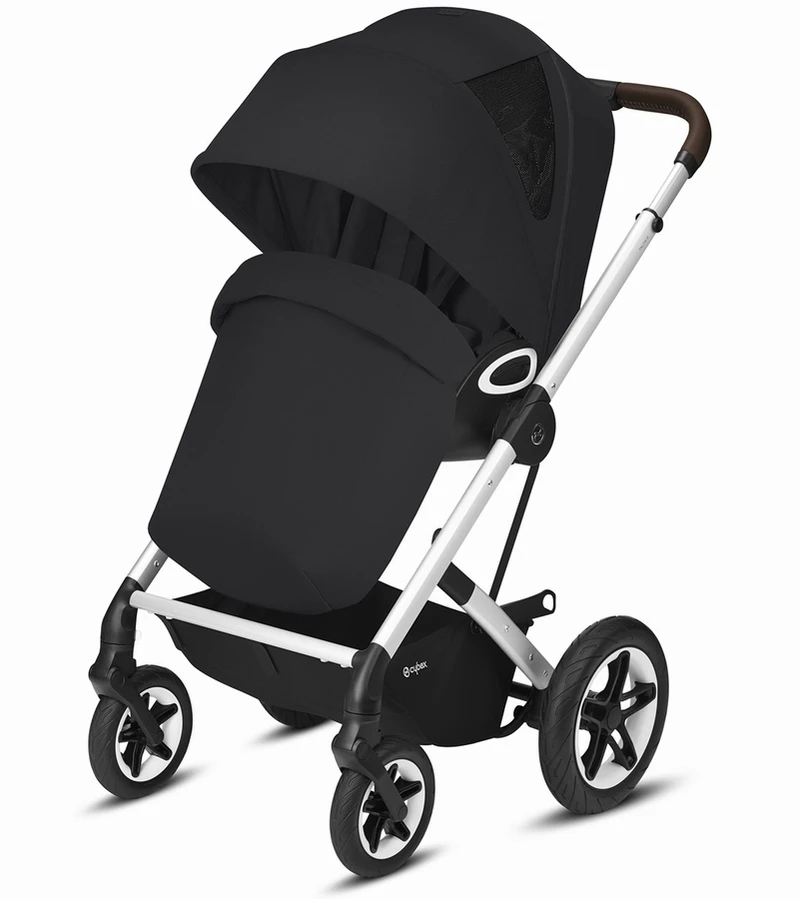Cybex Talos S Lux All-Terrain Stroller + Aton 2 SensorSafe Travel System Bundle - Navy Blue / Lavastone Black 6 Cybex Talos S Lux All-Terrain Stroller + Aton 2 SensorSafe Travel System Bundle - Navy Blue / Lavastone Black - Image 6