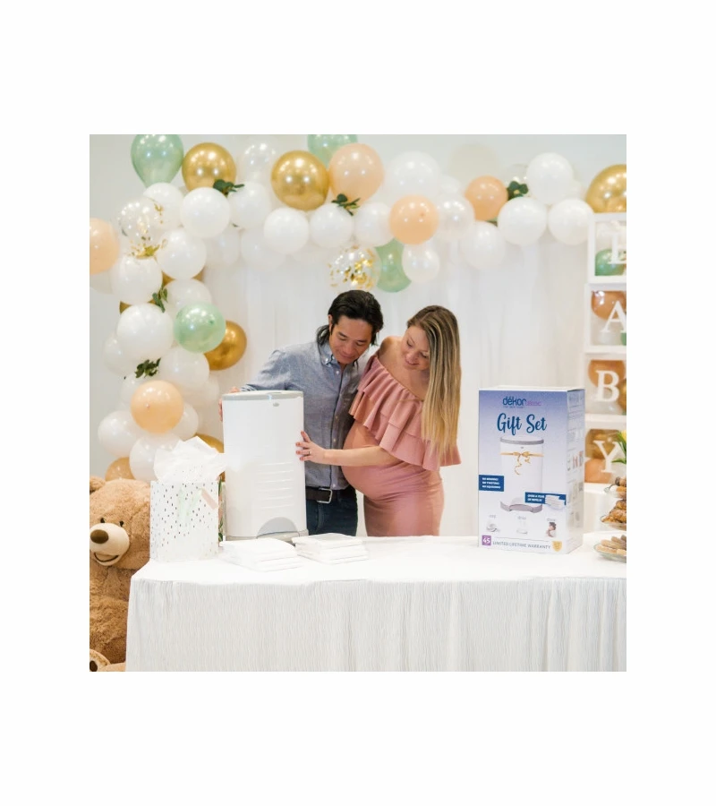 Dekor Classic Diaper Pail Gift Set - White 3 Dekor Classic Diaper Pail Gift Set - White - Image 3