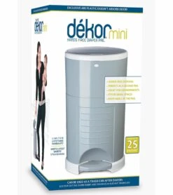 Dekor Diaper Dekor Mini Diaper Pail - Gray -Britax || Little Unicorn || Graco Shop dekor diaper dekor mini diaper pail gray 67