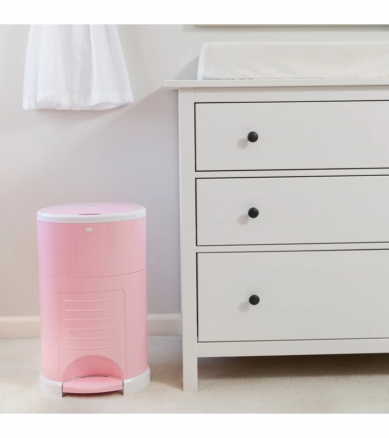 Dekor Diaper Dekor Plus Diaper Pail - Soft Pink 2 Dekor Diaper Dekor Plus Diaper Pail - Soft Pink - Image 2