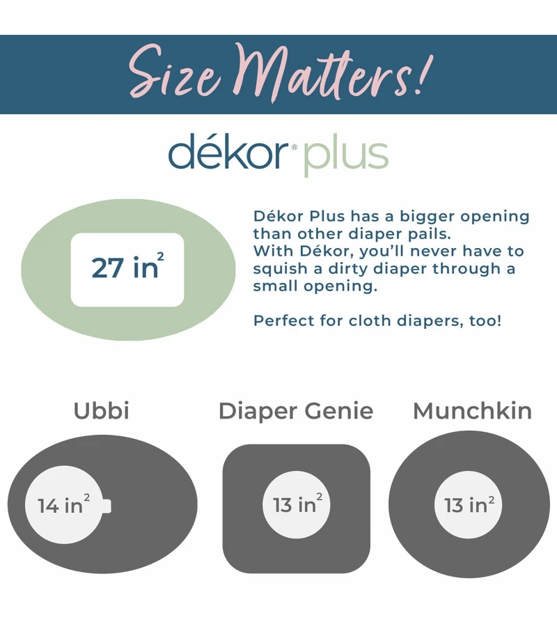 Dekor Diaper Dekor Plus Diaper Pail - Soft Pink 6 Dekor Diaper Dekor Plus Diaper Pail - Soft Pink - Image 6