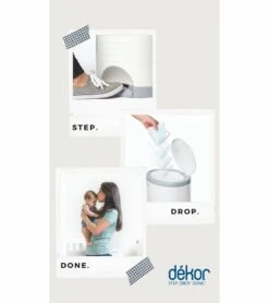 Dekor Plus Diaper Pail Gift Set - White -Britax || Little Unicorn || Graco Shop dekor plus diaper pail gift set white 159