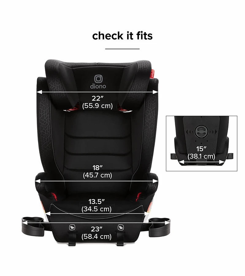 Diono Monterey 2XT Latch 2-in-1 Booster Car Seat - Black 2 Diono Monterey 2XT Latch 2-in-1 Booster Car Seat - Black - Image 2