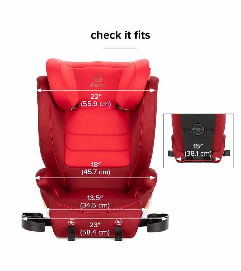Diono Monterey 2XT Latch 2-in-1 Booster Car Seat - Red 2 Diono Monterey 2XT Latch 2-in-1 Booster Car Seat - Red - Image 2