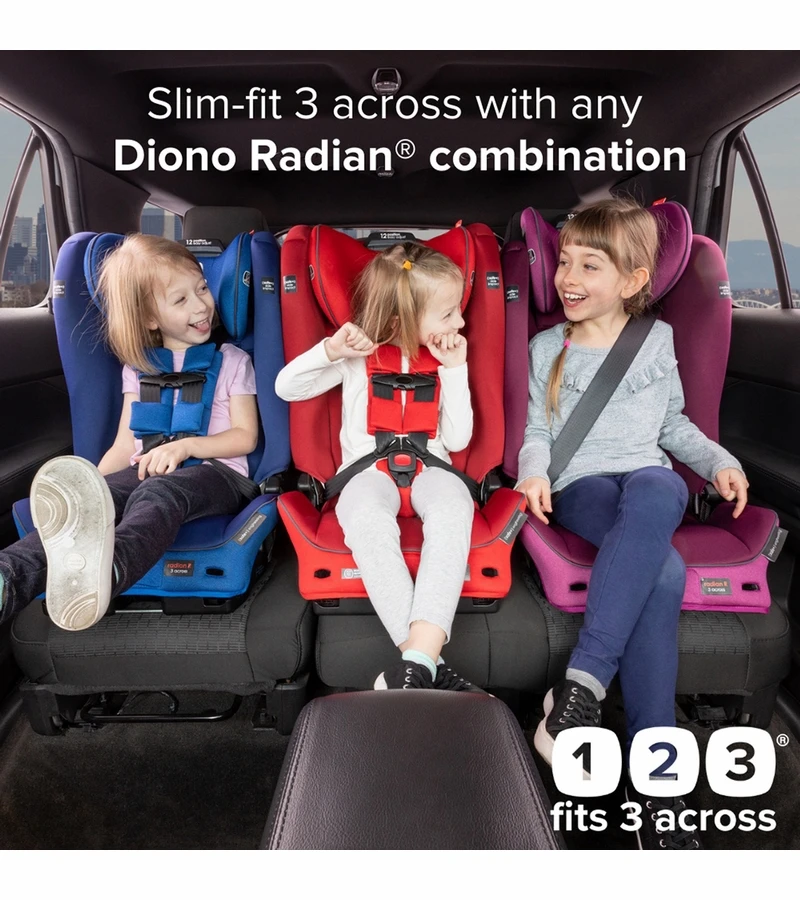 Diono Radian 3 RXT Safe+ Narrow All-in-One Convertible Car Seat - Black Jet 2 Diono Radian 3 RXT Safe+ Narrow All-in-One Convertible Car Seat - Black Jet - Image 2