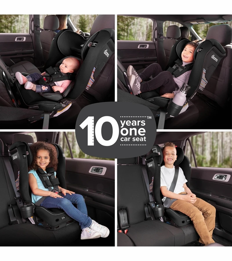 Diono Radian 3 RXT Safe+ Narrow All-in-One Convertible Car Seat - Black Jet 7 Diono Radian 3 RXT Safe+ Narrow All-in-One Convertible Car Seat - Black Jet - Image 7
