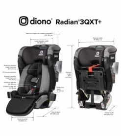 Diono Radian 3QXT+ Narrow All-in-One Convertible Car Seat - Black Jet -Britax || Little Unicorn || Graco Shop diono radian 3qxt narrow all in one convertible car seat black jet 84