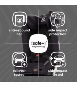 Diono Radian 3R SafePlus All-in-One Convertible Car Seat - Jet Black 9 Diono Radian 3R SafePlus All-in-One Convertible Car Seat - Jet Black -Britax || Little Unicorn || Graco Shop diono radian 3r safeplus all in one convertible car seat jet black 8