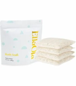 EllaOla Organic Baby Bath Soak, Fragrance Free, Pack Of 4