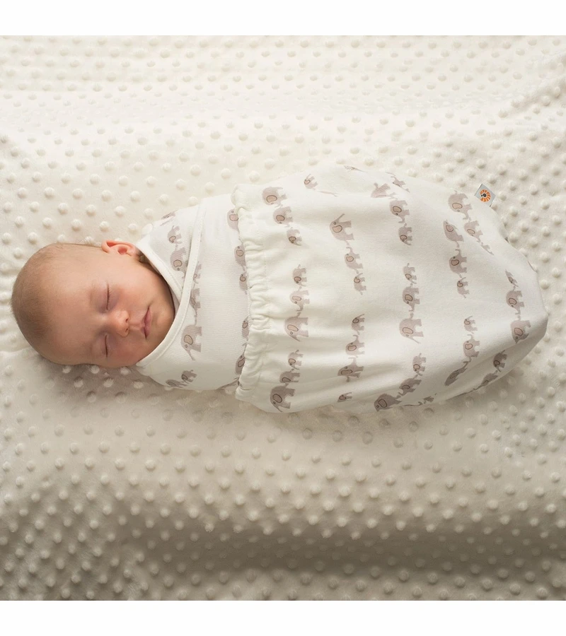 Ergobaby Lightweight Swaddler - Elephant 2 Ergobaby Lightweight Swaddler - Elephant - Image 2