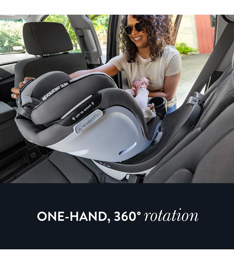 Evenflo GOLD SensorSafe Revolve 360 Slim 2-in-1 Rotational Convertible Car Seat - Obsidian 4 Evenflo GOLD SensorSafe Revolve 360 Slim 2-in-1 Rotational Convertible Car Seat - Obsidian - Image 4