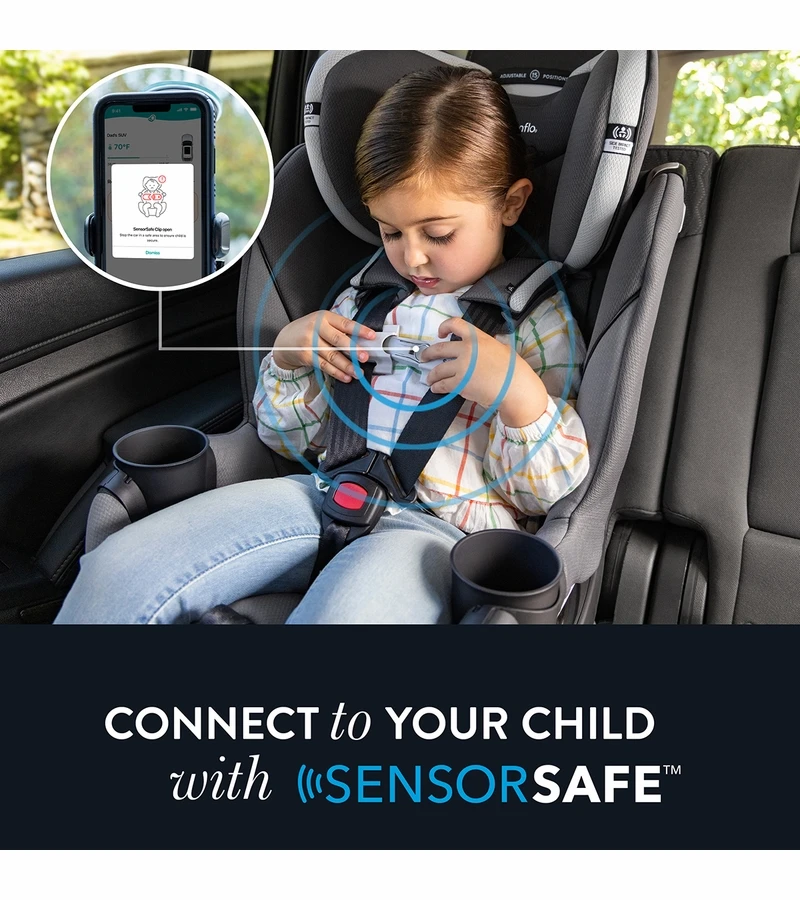 Evenflo GOLD SensorSafe Revolve 360 Slim 2-in-1 Rotational Convertible Car Seat - Obsidian 5 Evenflo GOLD SensorSafe Revolve 360 Slim 2-in-1 Rotational Convertible Car Seat - Obsidian - Image 5