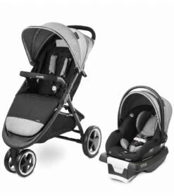 Evenflo GOLD SensorSafe Verge3 Smart Travel System With SecureMax Smart Infant Car Seat - Moonstone Gray