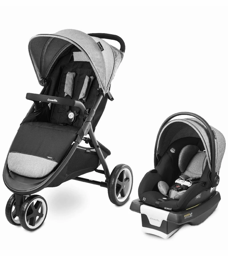 Evenflo GOLD SensorSafe Verge3 Smart Travel System With SecureMax Smart Infant Car Seat - Moonstone Gray 1 Evenflo GOLD SensorSafe Verge3 Smart Travel System With SecureMax Smart Infant Car Seat - Moonstone Gray
