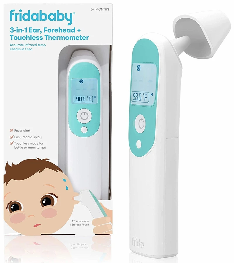 FridaBaby 3-in-1 Ear, Forehead + Touchless Infrared Thermometer 1 FridaBaby 3-in-1 Ear, Forehead + Touchless Infrared Thermometer