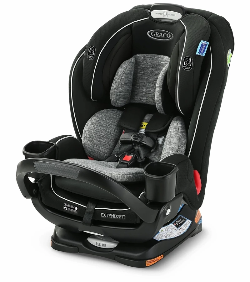 Graco Extend2Fit 3-in-1 Convertible Car Seat With Anti-Rebound Bar - Zane 1 Graco Extend2Fit 3-in-1 Convertible Car Seat With Anti-Rebound Bar - Zane