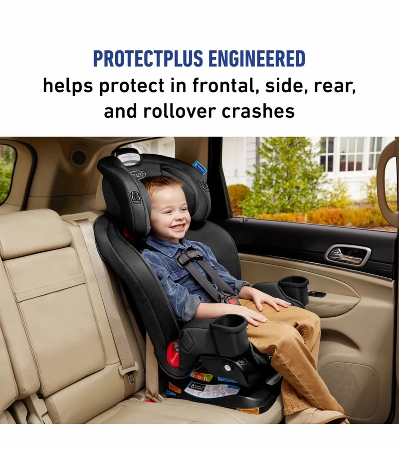 Graco Extend2Fit 3-in-1 Convertible Car Seat With Anti-Rebound Bar - Zane 7 Graco Extend2Fit 3-in-1 Convertible Car Seat With Anti-Rebound Bar - Zane - Image 7
