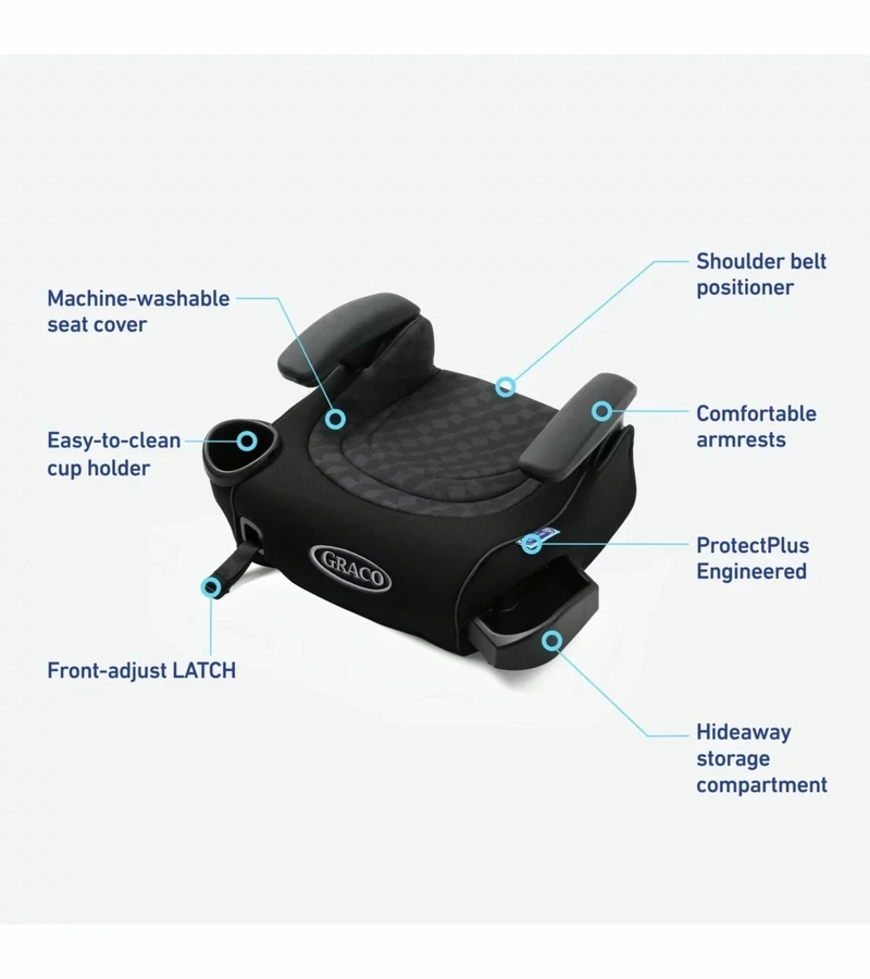 Graco TurboBooster LX Backless Booster With LATCH - Montgomery 6 Graco TurboBooster LX Backless Booster With LATCH - Montgomery - Image 6