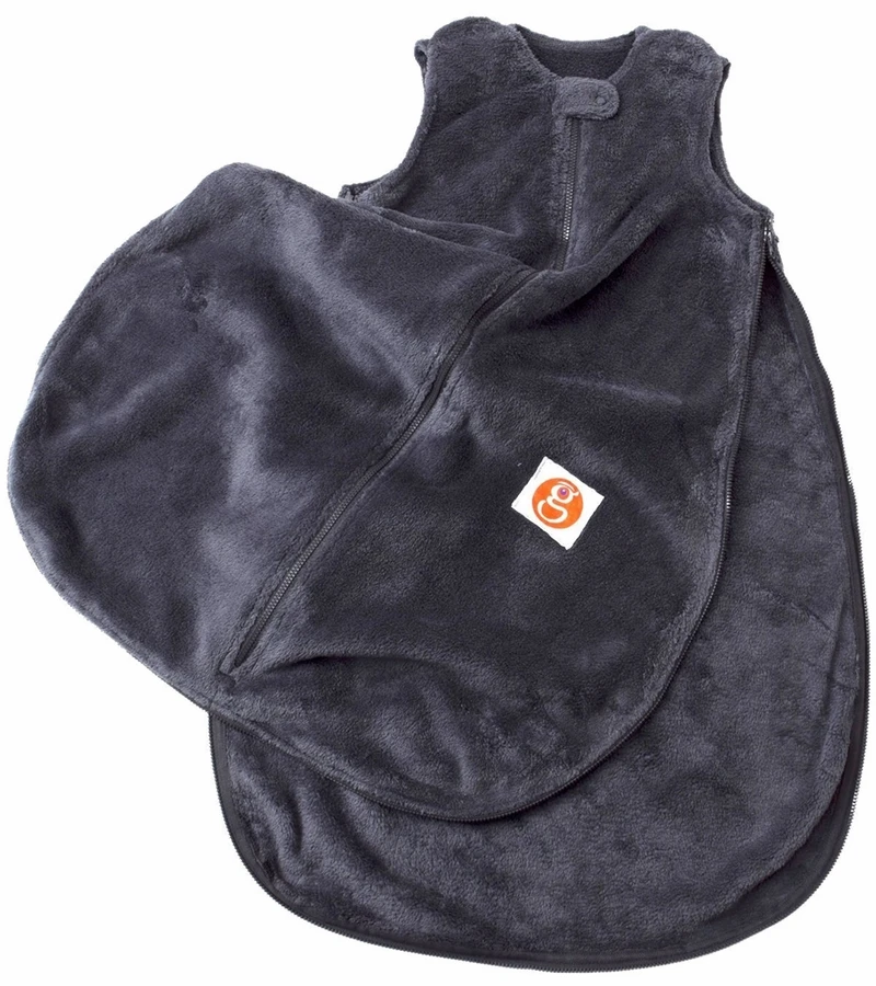 Gunamuna Plush Fleece Sleep Bag, Large - Charcoal 2 Gunamuna Plush Fleece Sleep Bag, Large - Charcoal - Image 2