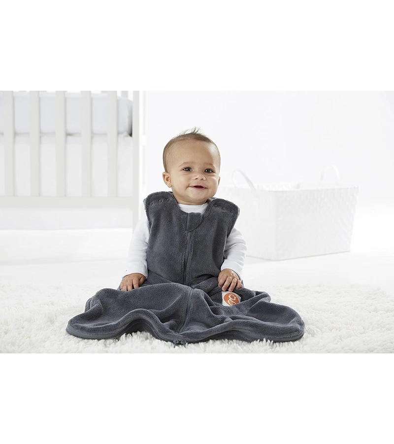 Gunamuna Plush Fleece Sleep Bag, Large - Charcoal 5 Gunamuna Plush Fleece Sleep Bag, Large - Charcoal - Image 5