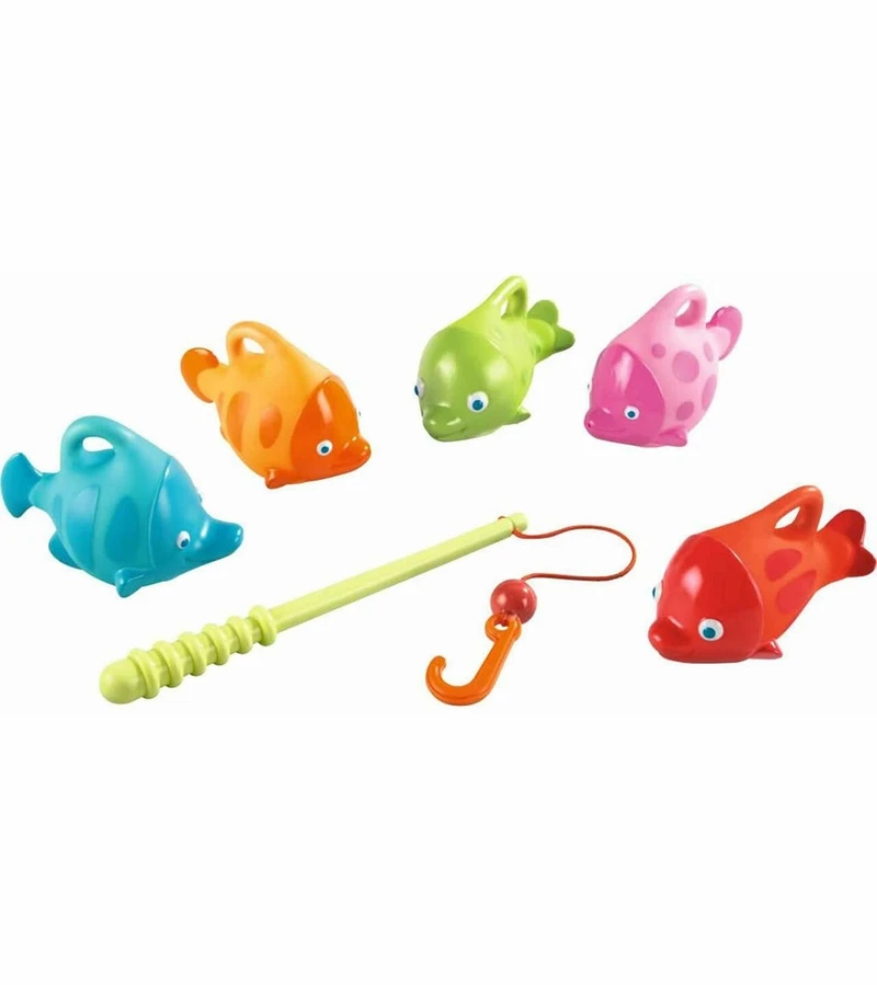 HABA Ocean Fishing Fun Bath Toy With 5 Squirting Fish 1 HABA Ocean Fishing Fun Bath Toy With 5 Squirting Fish