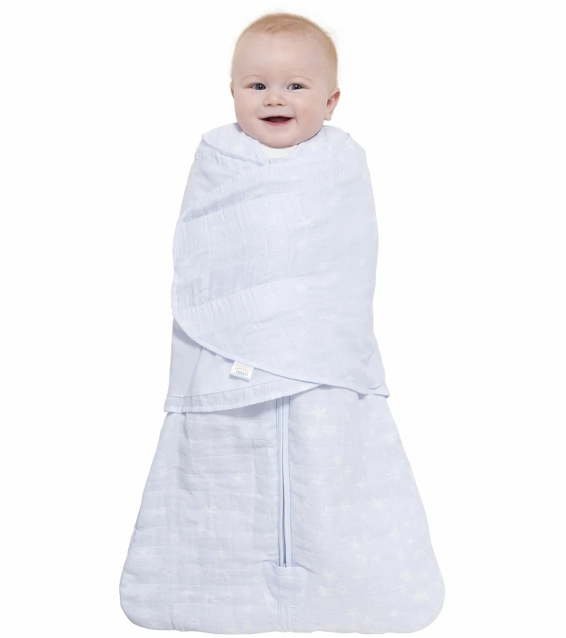 Halo SleepSack Quilted Muslin Swaddle - Constellation Blue (Small) 4 Halo SleepSack Quilted Muslin Swaddle - Constellation Blue (Small) - Image 4