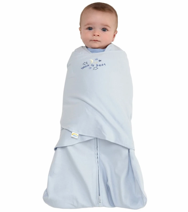 HALO SleepSack Swaddle, Baby Blue, Newborn 2 HALO SleepSack Swaddle, Baby Blue, Newborn - Image 2