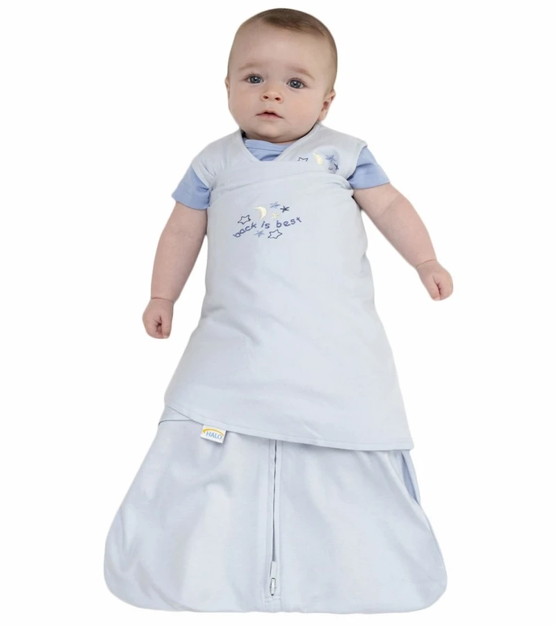 HALO SleepSack Swaddle, Baby Blue, Newborn 3 HALO SleepSack Swaddle, Baby Blue, Newborn - Image 3