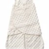 HALO SleepSack Swaddle, Velboa, Cream Plush Dots, Newborn