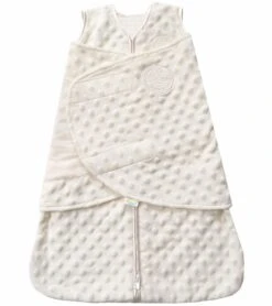 HALO SleepSack Swaddle, Velboa, Cream Plush Dots, Newborn